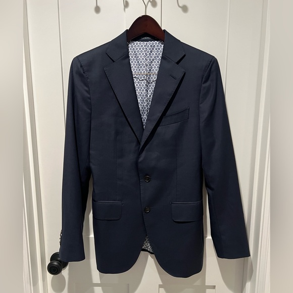 SUITSUPPLY La spalla Super 110's Wool, Navy Blue CANONICO Perennial- Men’s 46 - Picture 2 of 8